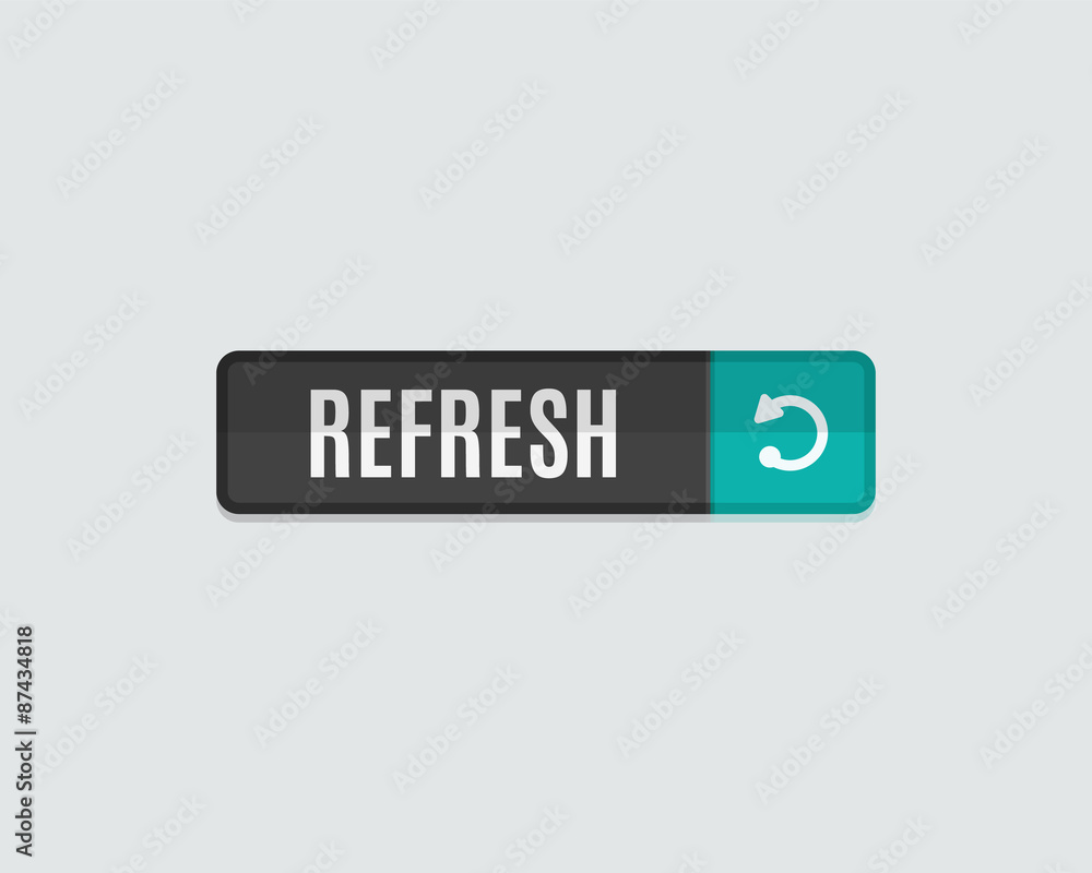 Refresh web button, flat modern design Refresh web button, flat modern design