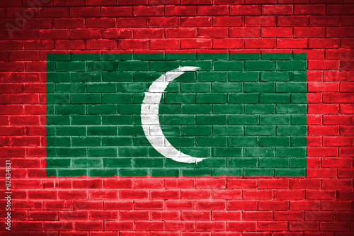 maldives flag,wall texture background