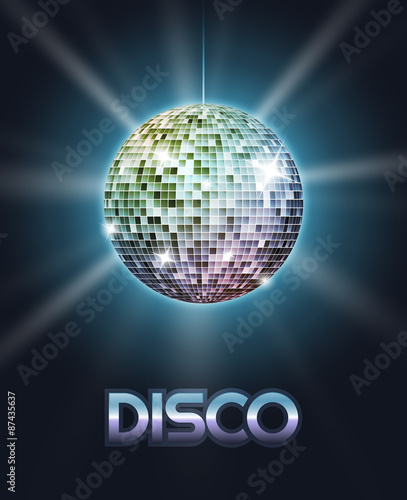 Mirror disco ball poster
