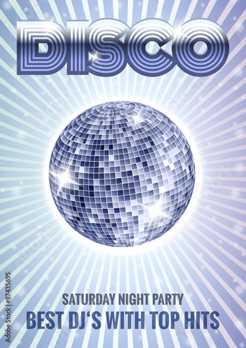 Mirror disco ball poster