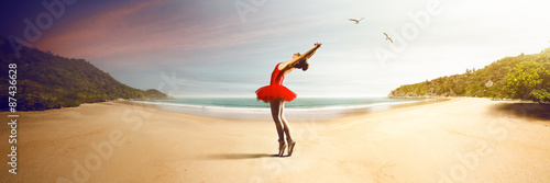 Ballet Dancer at the beach