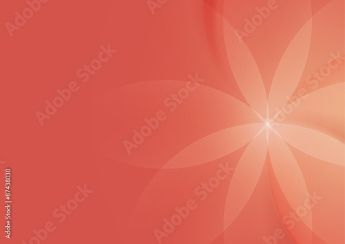 Abstract Floral on Salmon Pink Background