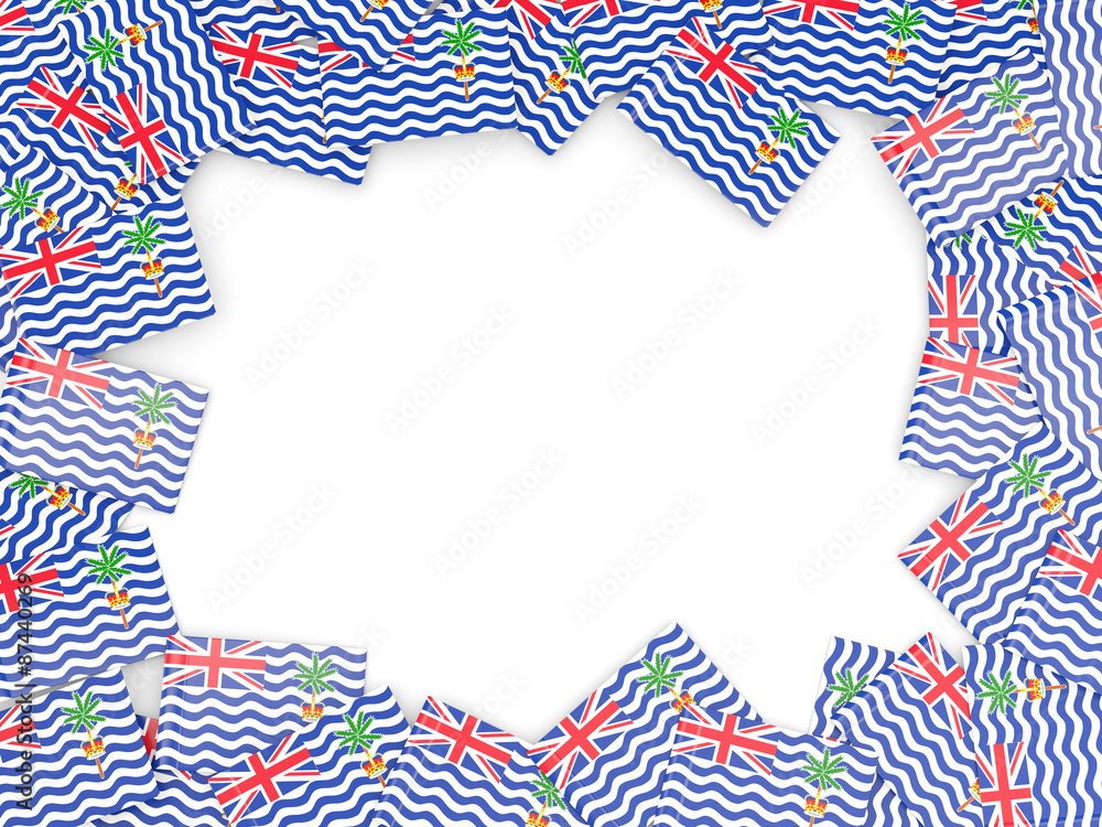 Obraz premium Frame with flag of british indian ocean territory