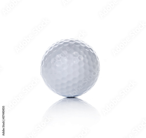 Gold ball on a white background.