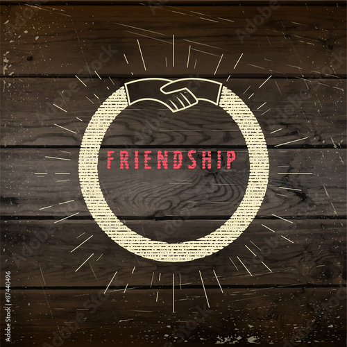 Friendship badges logos and labels for any use