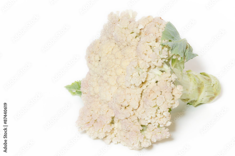 Whole Cauliflower isolated on white. Whole Cauliflower isolated on white.