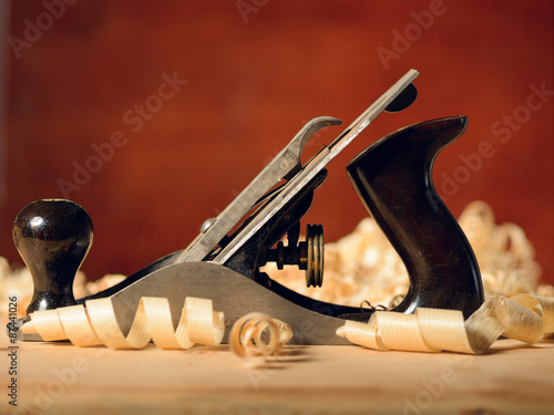 vintage woodplane photo