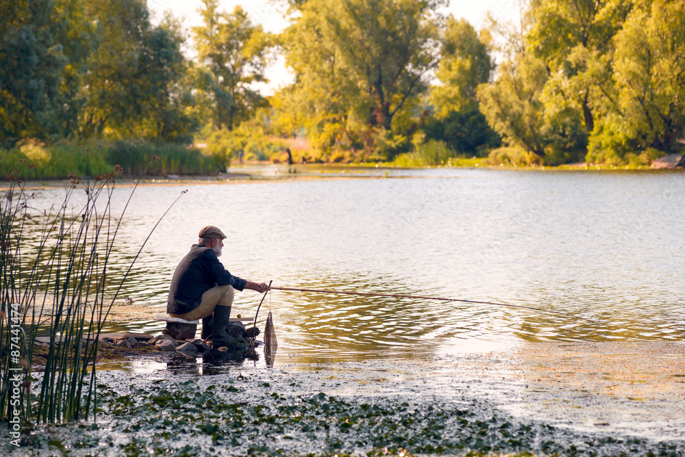 Fishing in the Dnieper River in Kiev, Ukraine Fishing in the Dnieper River in Kiev, Ukraine