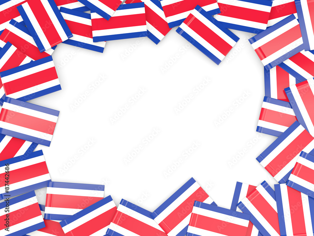 Frame with flag of costa rica Frame with flag of costa rica