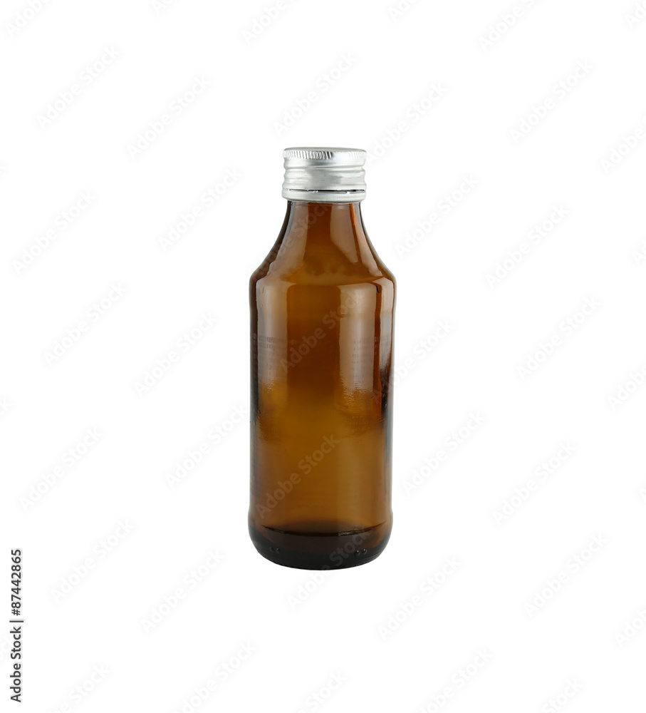 Brown bottle isolated on white. Brown bottle isolated on white.