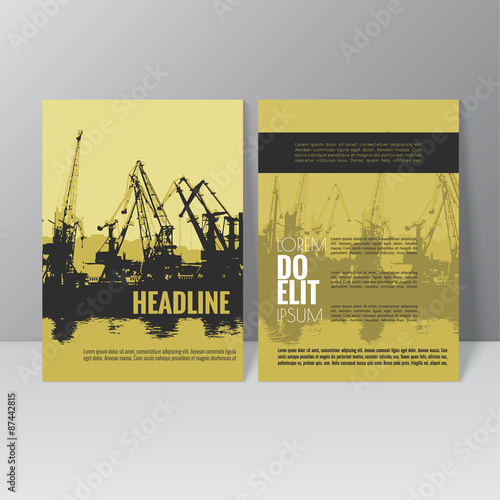 Loading, unloading at the seaport.