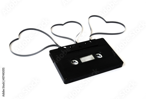 old cassette tape isolated