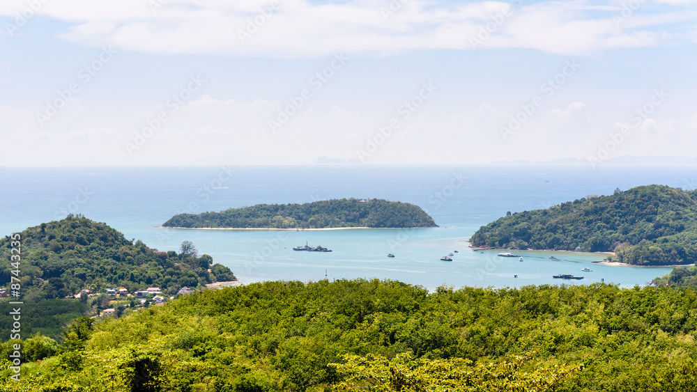 Landscape Andaman Sea and Koh Tapao Noi in Phuket, Thailand Landscape Andaman Sea and Koh Tapao Noi in Phuket, Thailand