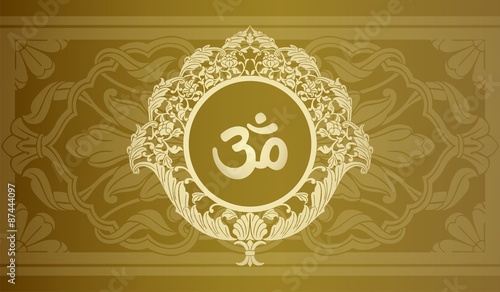 aum syllable, paisley design ,Hinduism, India