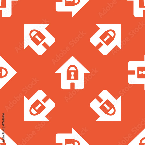 Orange locked house pattern