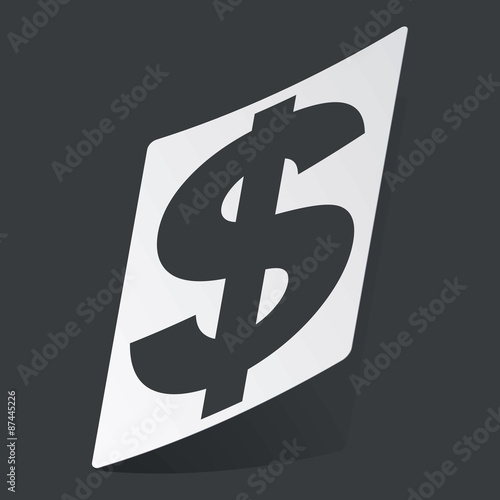 Monochrome dollar sticker