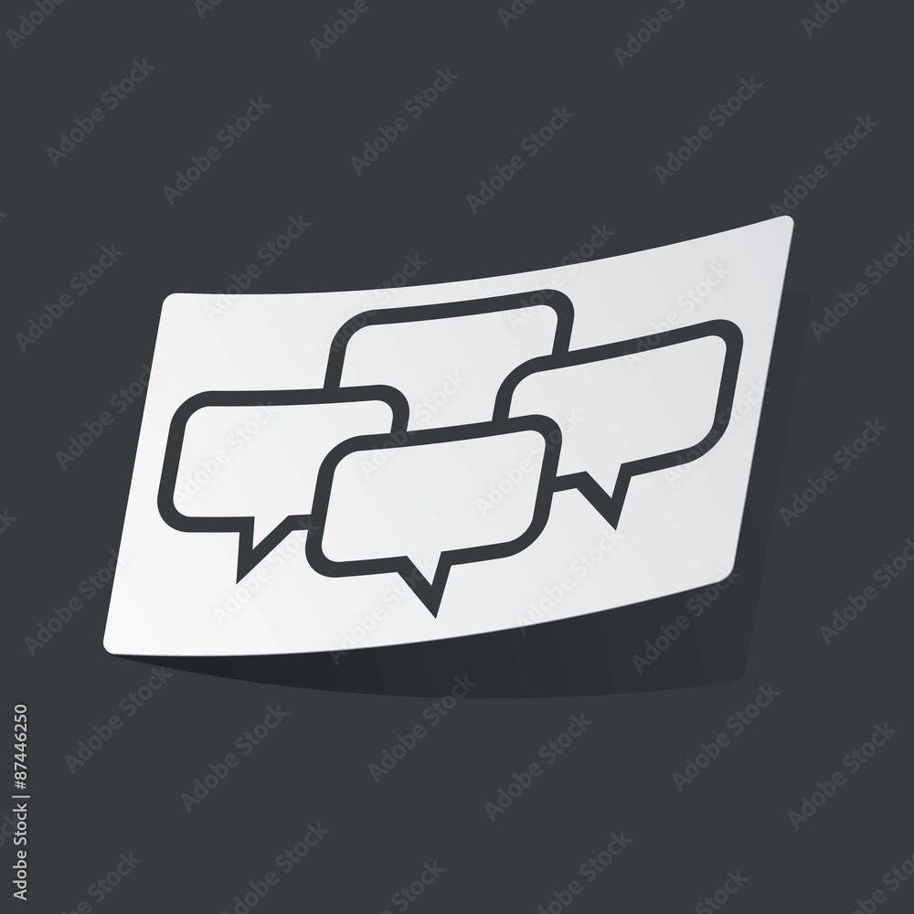 Fototapeta premium Monochrome chat conference sticker