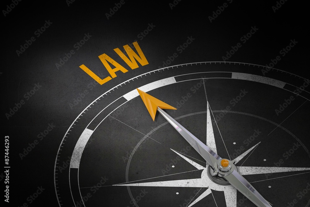 Law against black wall background Law against black wall background