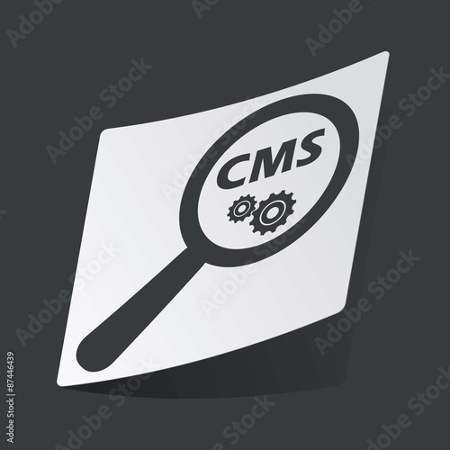 Monochrome CMS search sticker