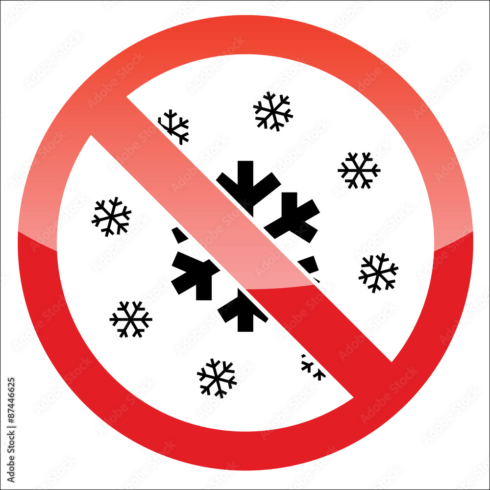 Snow forbidden icon Snow forbidden icon