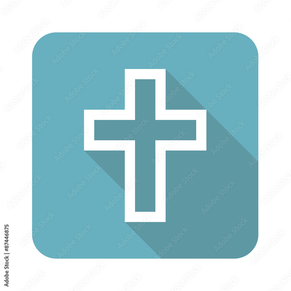 Square christian cross icon Square christian cross icon