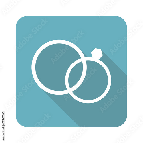 Square wedding rings icon