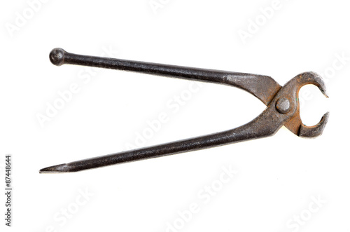 tongs claw carpenter isolated white background