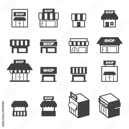 shop building icon set © jacartoon