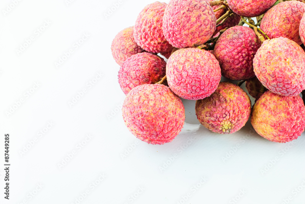 Red Litchi fruit isolated Red Litchi fruit isolated