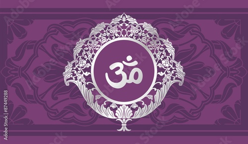 aum syllable, paisley design ,Hinduism, India