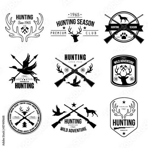 Badges Labels Logo Design Elements Hunting