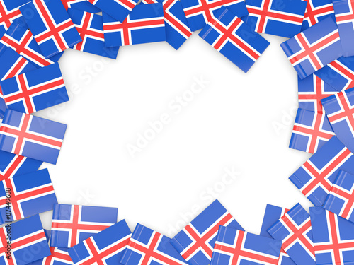 Frame with flag of iceland