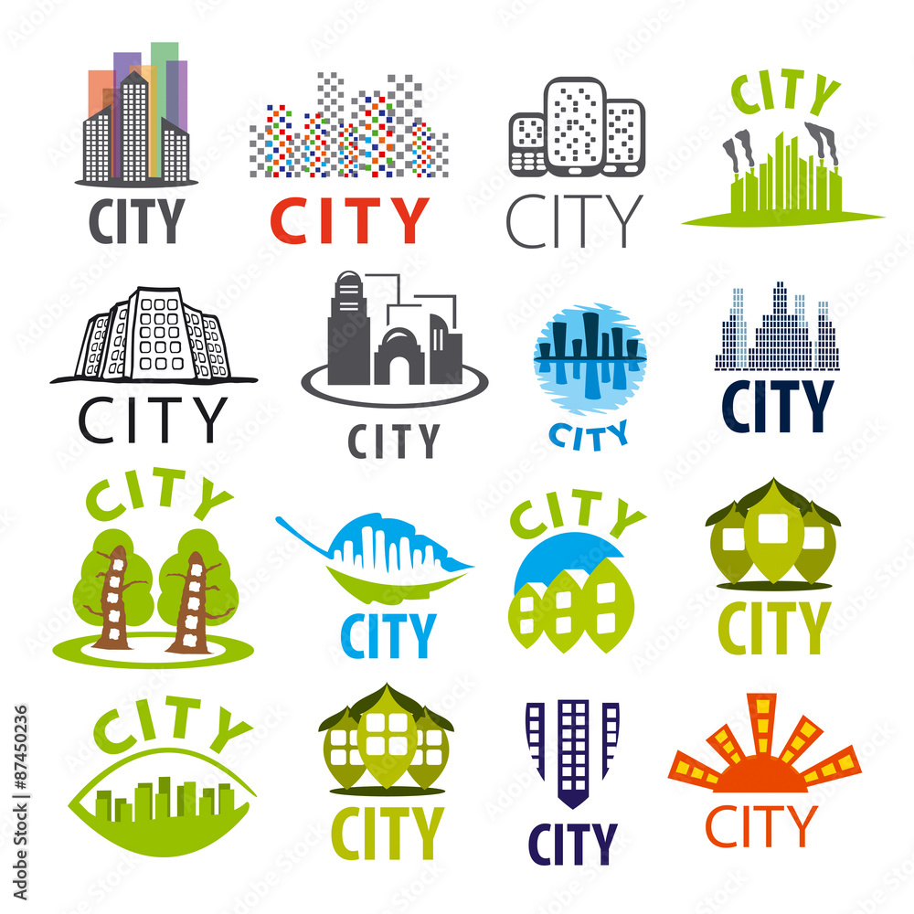 biggest collection of vector city logo
