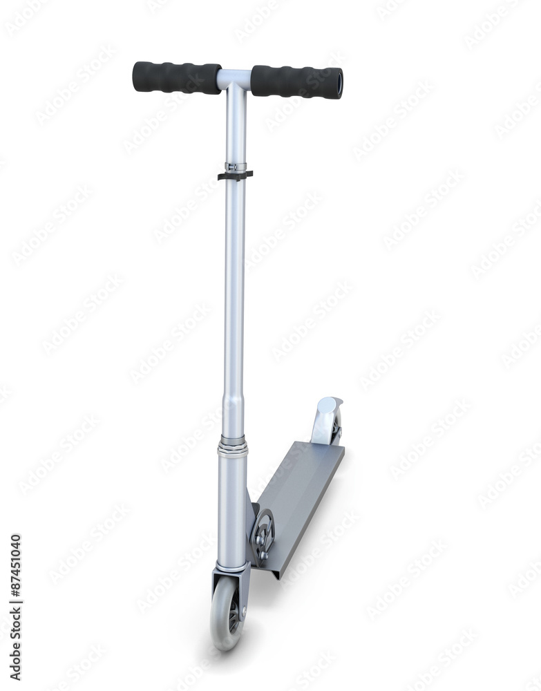 Scooter on a whiite Scooter on a whiite