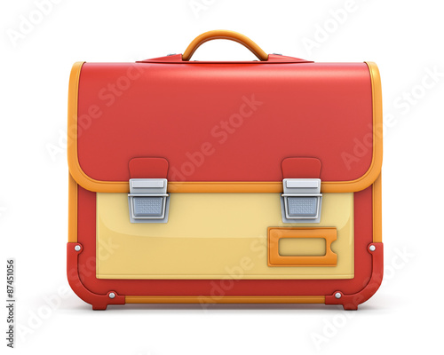 Photos school bag with a lock