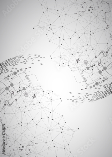 Abstract communication technology light design background.