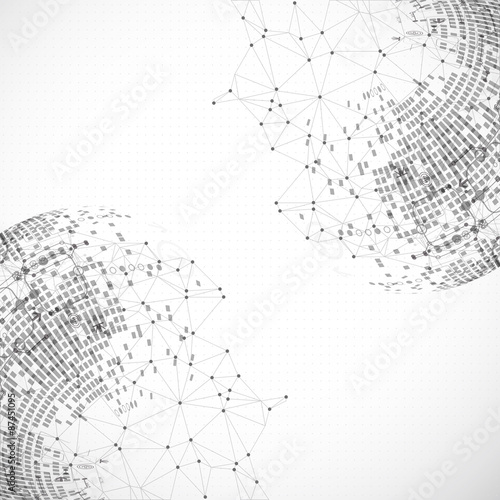 Abstract communication technology light design background.