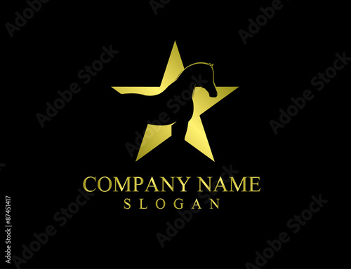 Star Horse logo Black Background