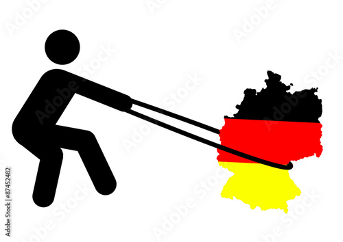 Piktogramm Deutschland / Untergang von Deutschland / Deutschland Rettung