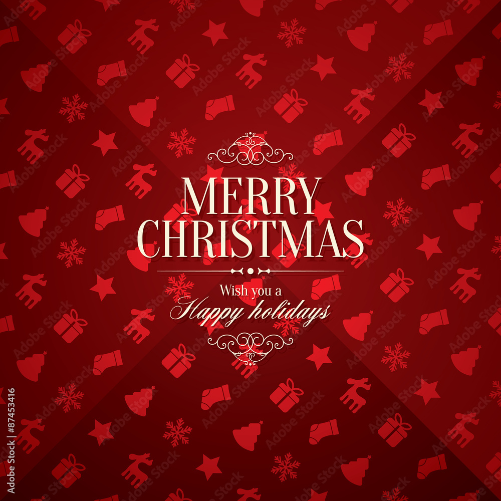 Christmas and New Year. Vector greeting card Christmas and New Year. Vector greeting card