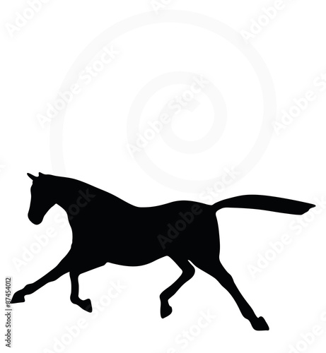horse silhouette in fast trot pose
