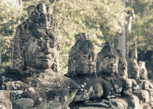 Prasat Bayon temple gate statues, Angkor, Cambodia © lena_serditova
