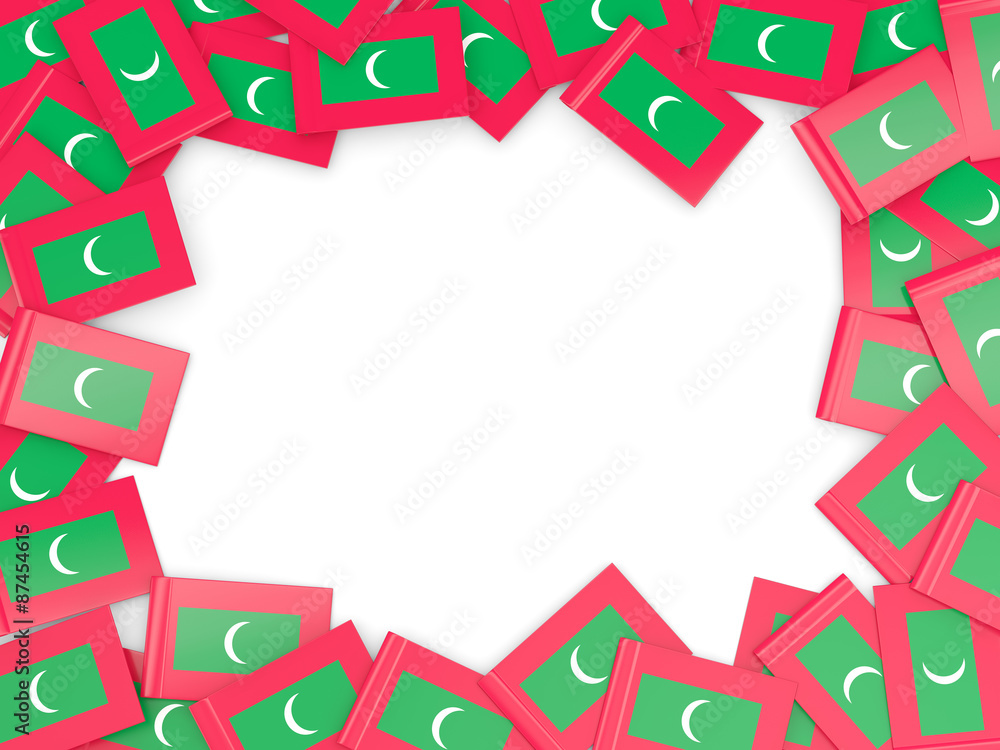 Frame with flag of maldives Frame with flag of maldives