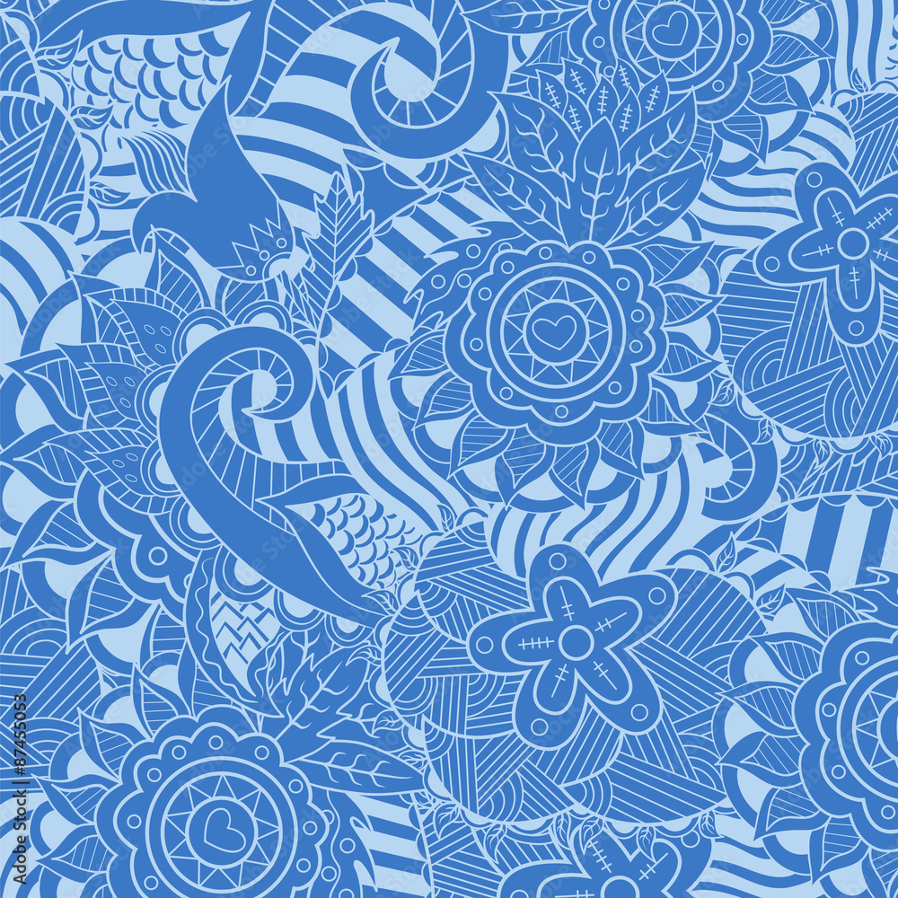 abstract hand-drawn flower pattern abstract hand-drawn flower pattern