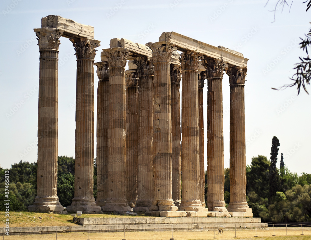 the Temple of Olympian Zeus in Athens Greece