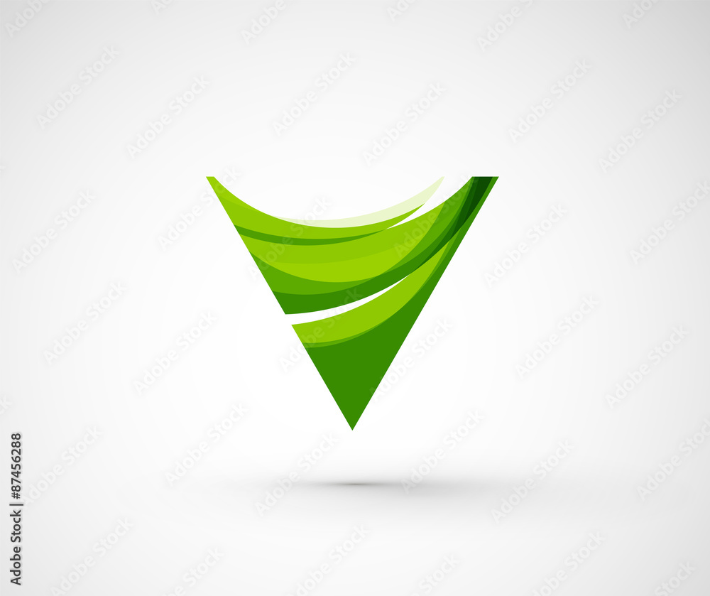 Naklejka premium Abstract geometric company logo triangle, arrow