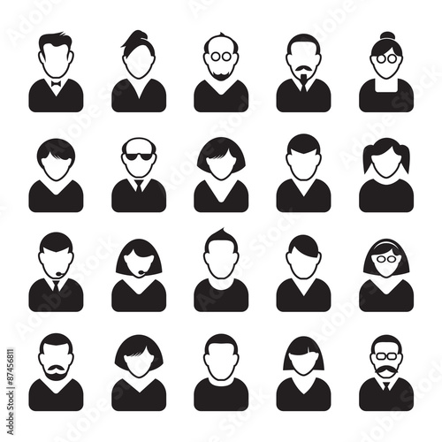 Set of people icons. Vector Illustration of avatar
