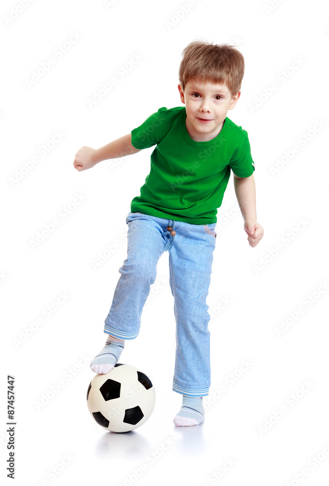 Boy a soccer ball Boy a soccer ball