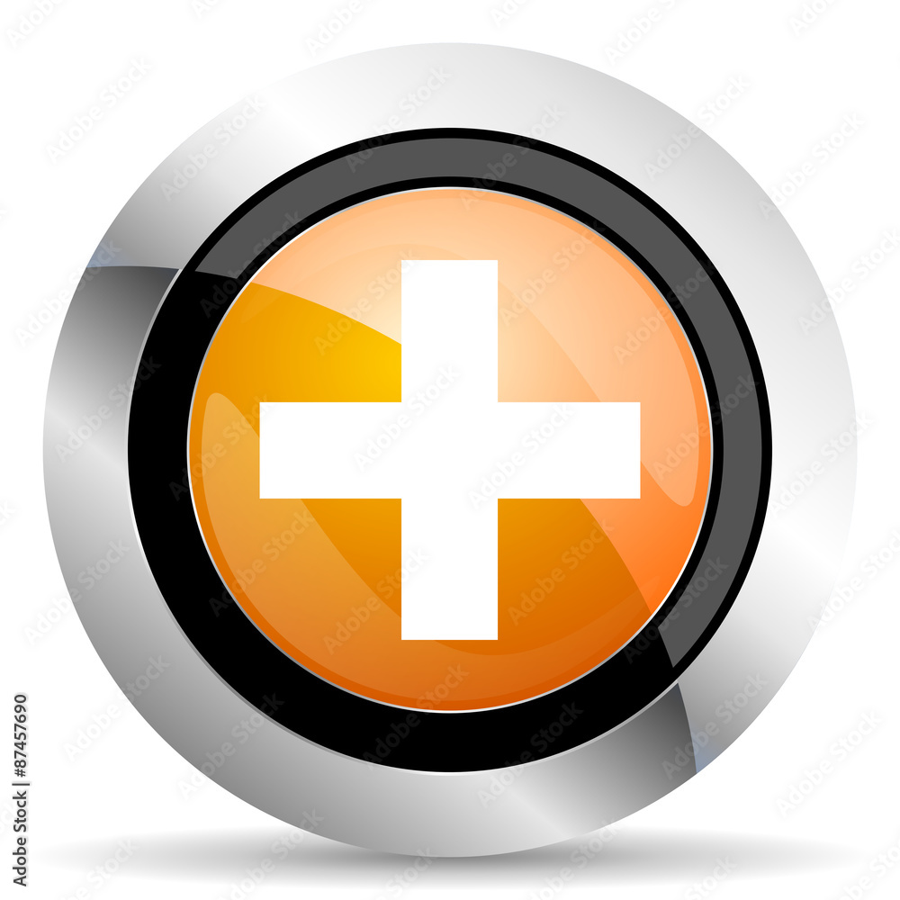 Obraz premium plus orange icon cross sign