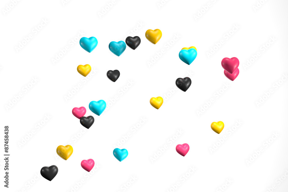 Heart balloon colorful background Heart balloon colorful background